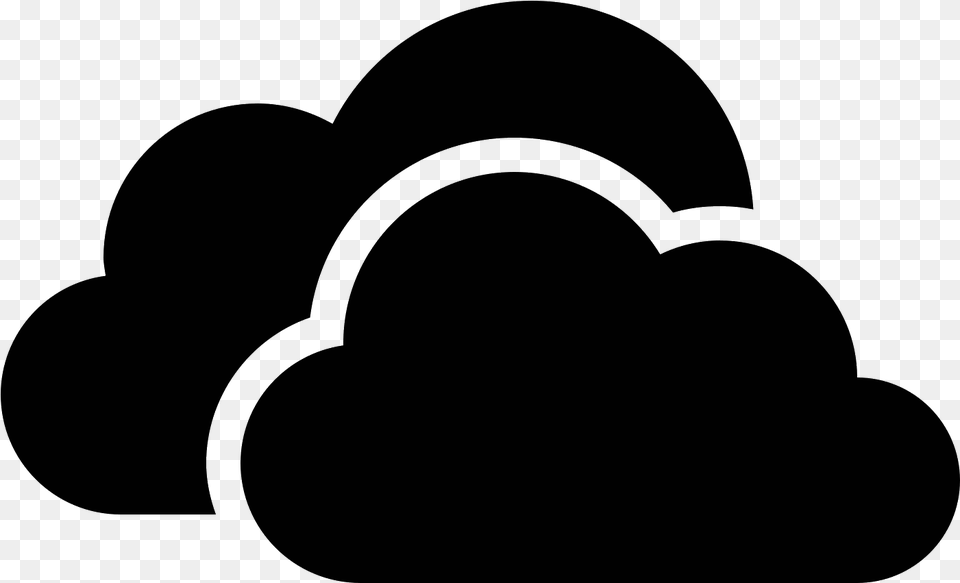 There Are Two Fluffy Clouds Overlapping One Another Office 365 Onedrive Logo, Gray Free Png Download