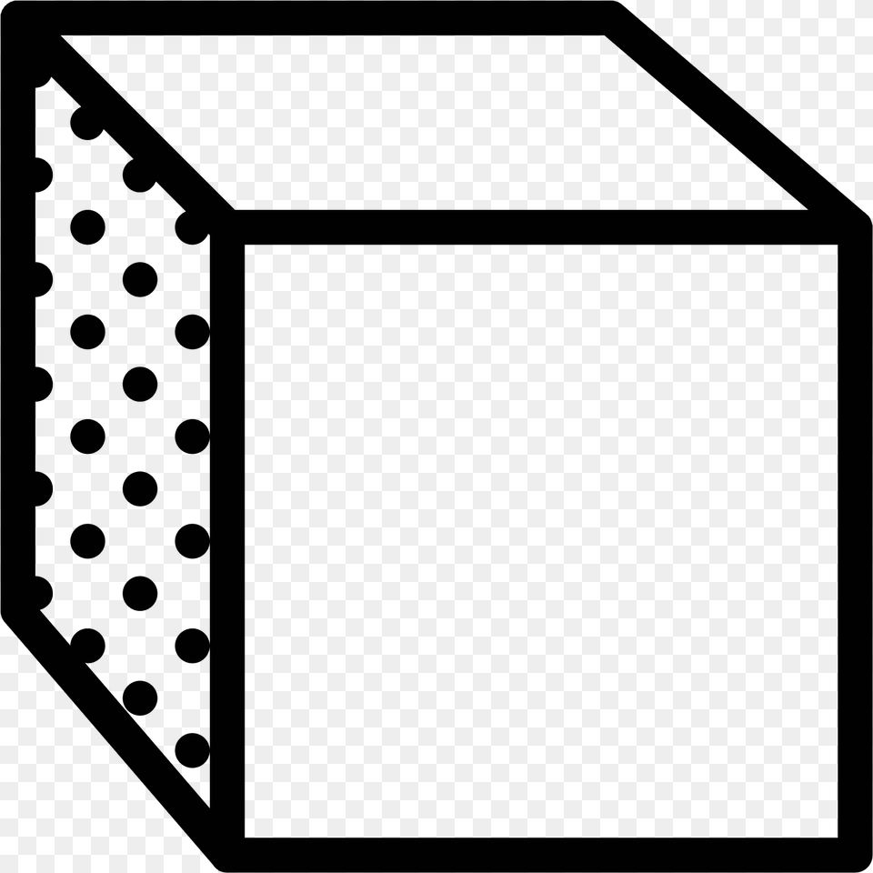 There Is A Cube With Only Three Sides Visible The Icon, Gray Png