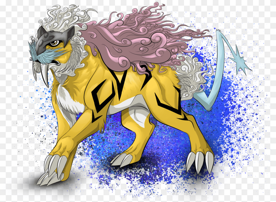 There Is A Lot Of Awesome Fan Art Of Raikou To Be Found Raikou Art, Electronics, Hardware, Animal, Dinosaur Free Png Download