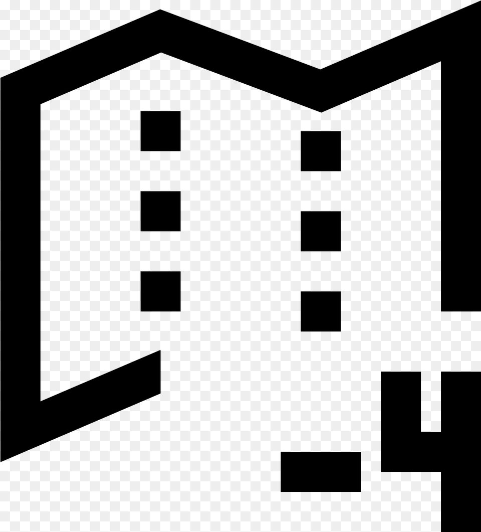 There Is A Rectangle With Zig Zag Lines On The Top Icon, Gray Png Image