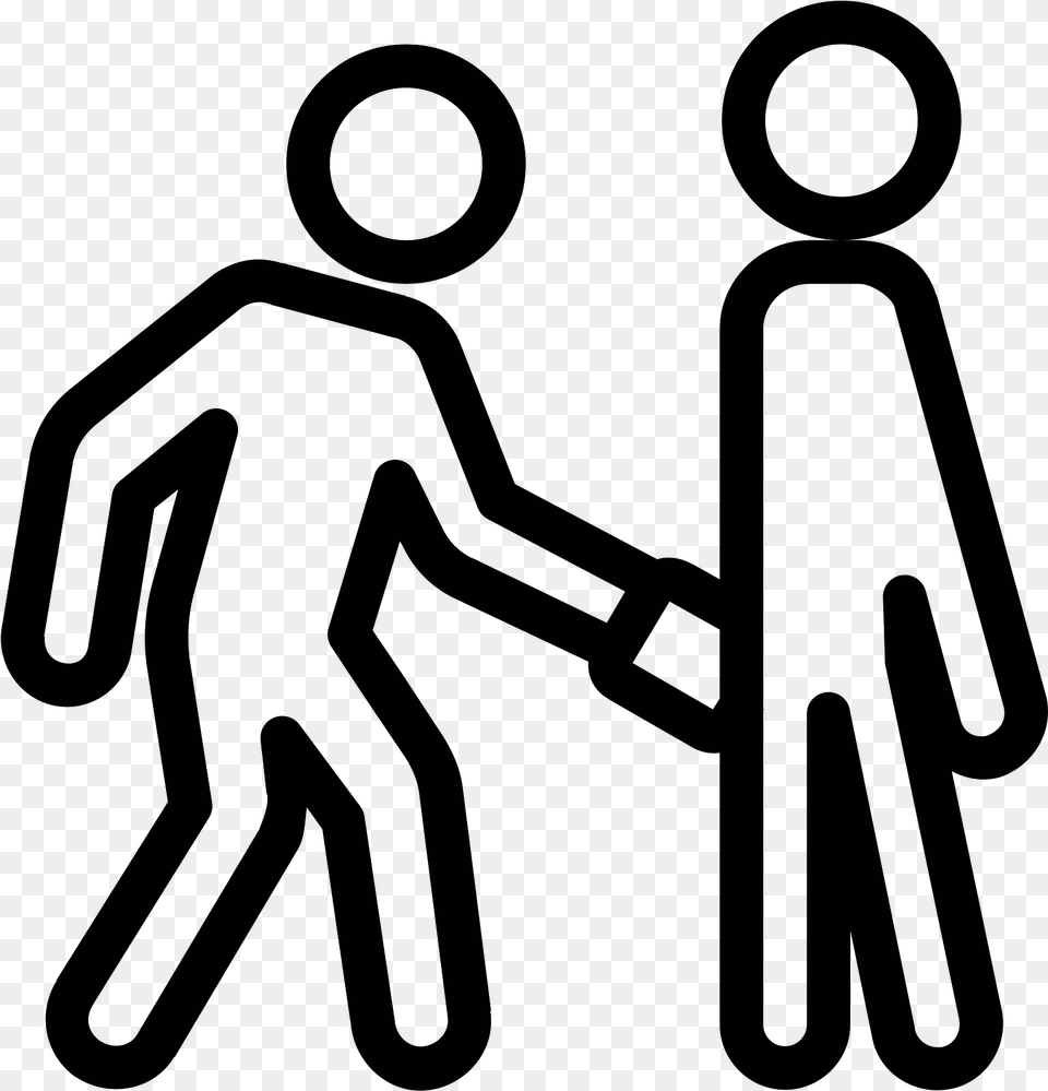 There Is A Single Person Standing Behind Another Person Pickpocket Sign Gray Free Transparent Png