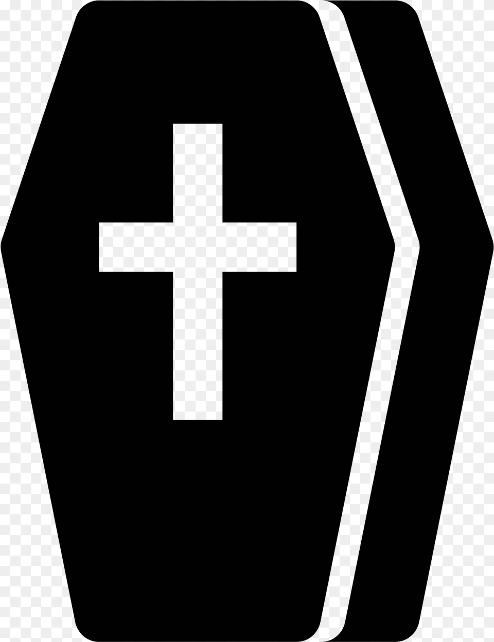 There Is An Outline Of A Traditional Coffin Shape Coffin Icon, Gray Free Png Download