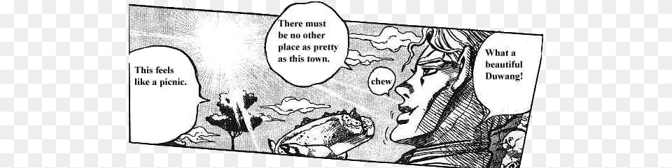 There Must Be No Other Place As Pretty As This Town Jojo39s Bizarre Adventure Chew, Book, Comics, Publication, Baby Png Image