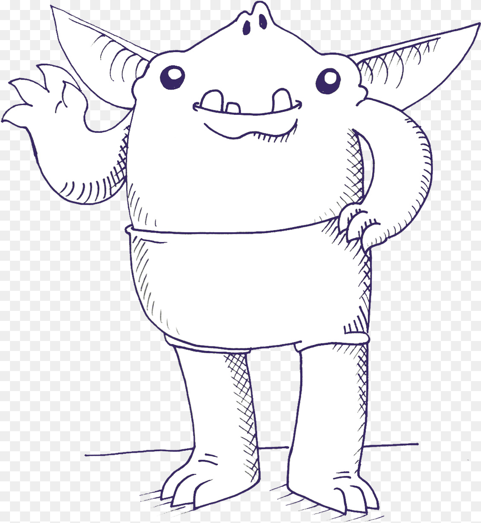 There Once Was A Monster Named Herman Cartoon, Art Png