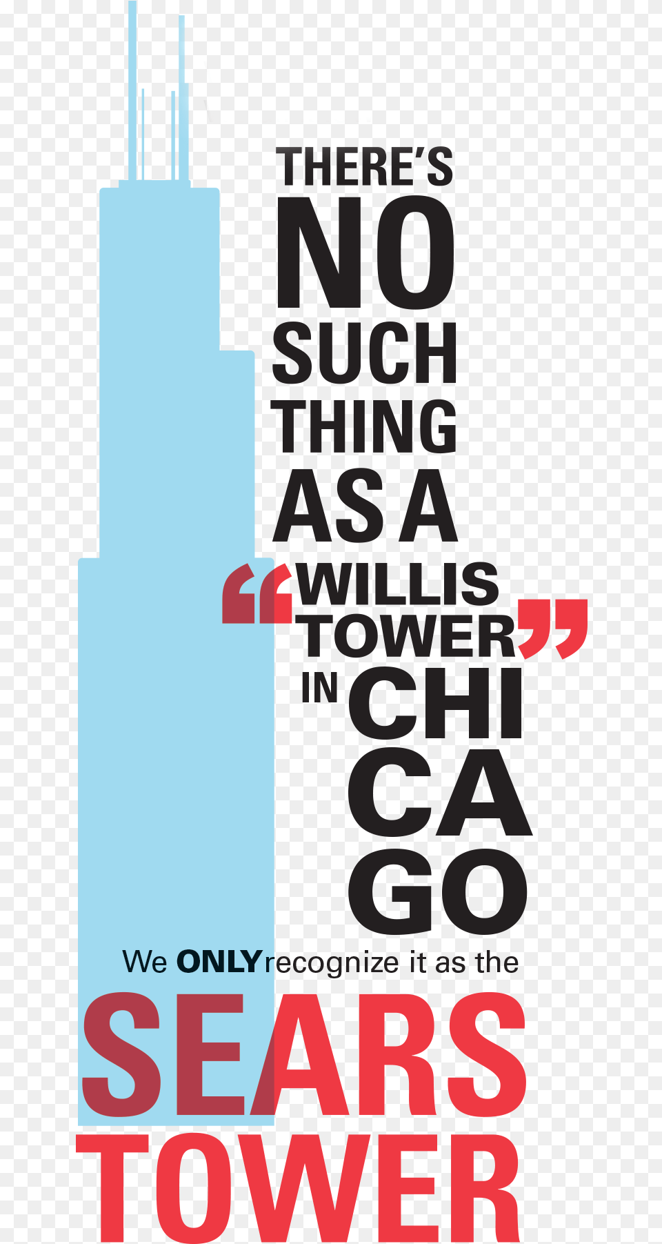 Therequots No Such Thing As A Willis Tower In Chicago You Know You Re From Chicago, Advertisement, Poster, Dynamite, Weapon Png Image