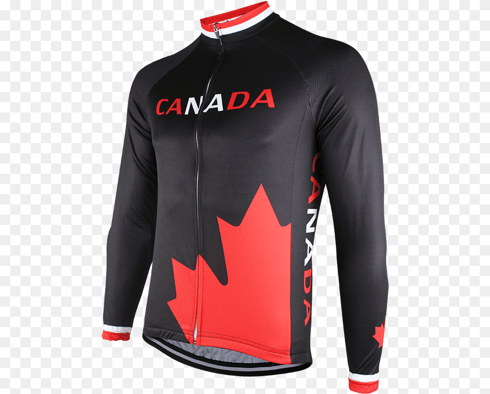Thermal Black Maple Leaf Jersey Long Sleeve, Clothing, Shirt, Long Sleeve, Jacket Free Png Download