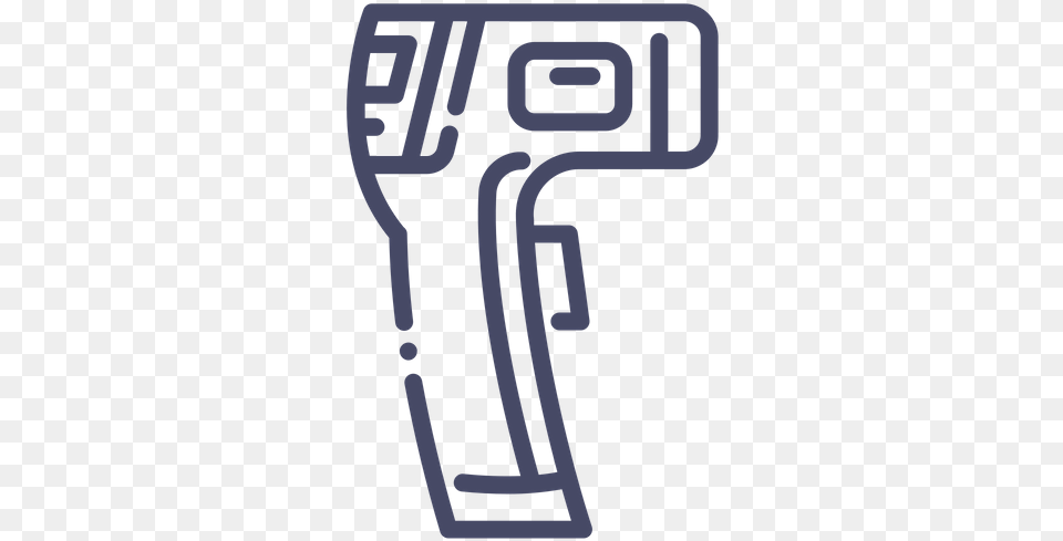 Thermo Gun Icon Of Line Style Available In Svg Eps Thermo Gun Icon, Number, Text, Symbol, Phone Free Png