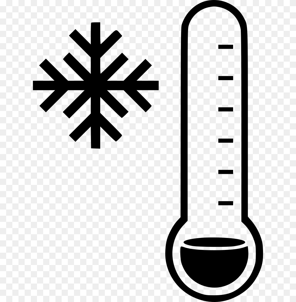 Thermometer Cold Low Temperature Cold Weather Clipart Black And White, Cutlery, Spoon, Stencil, Outdoors Free Transparent Png