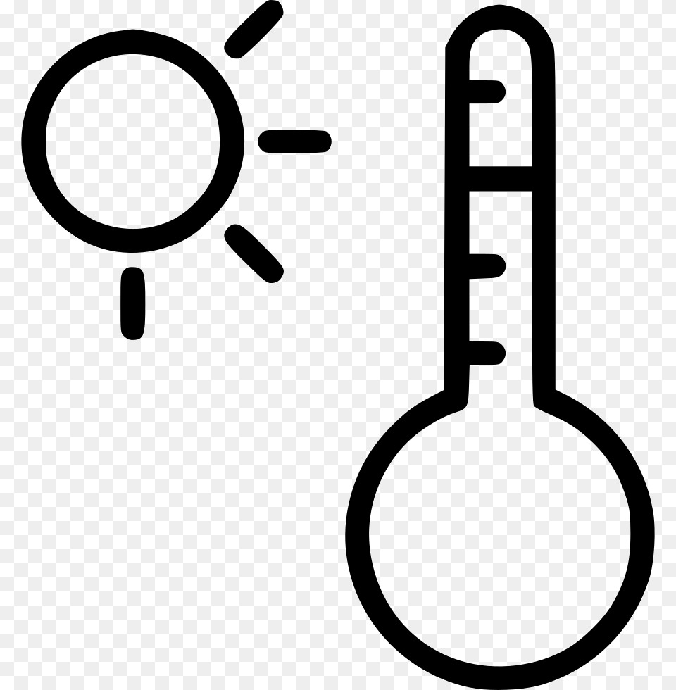Thermometer Hot Heat Summer Sun Day Icon Download, Cutlery, Spoon, Smoke Pipe Png