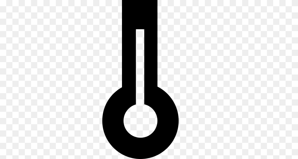 Thermometer Icon, Gray Png