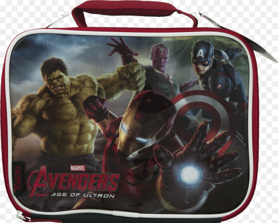Thermos Soft Lunch Kit Avengers Insulated Lunch Bag Thermos Soft Lunch Kit Avengers, Adult, Man, Male, Person Free Png