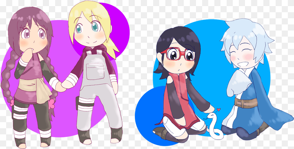 These Are My Favorite Boruto Ships Mitsusara Chibi, Book, Comics, Publication, Baby Free Png