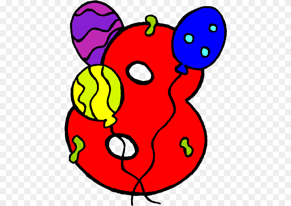These Are The Numerical Candles A Number 8 And A, Balloon, Face, Head, Person Free Png Download