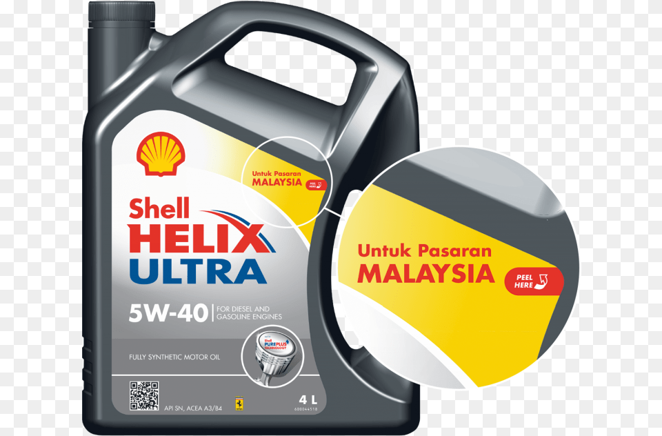 These Five Shell Helix Products Are Now Blended And Shell Helix 5w30 Fully Synthetic, Bottle, Qr Code Free Transparent Png