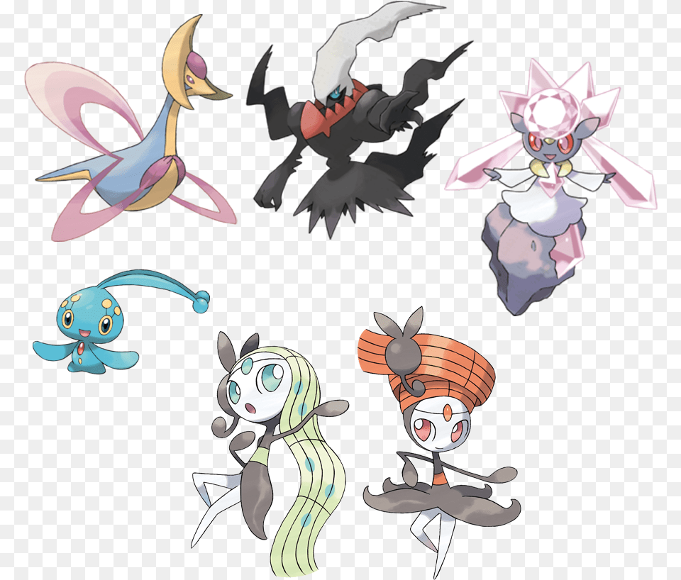 These Legendaries That Are Depicted Have No Gender Pokemon Cards Darkrai Mythical Collection, Book, Comics, Publication, Baby Free Png