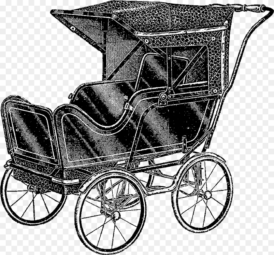 These Two Vintage Baby Carriages Are Incredibly Stylish Baby Transport, Stroller, Machine, Wheel, Adult Free Png Download