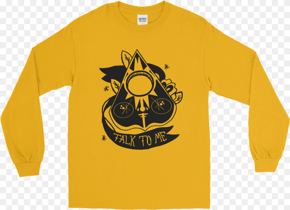 These Were Halloween Planchette Tees For The Company Yellow Mustard Long Sleeve Top, Clothing, Long Sleeve, T-shirt, Shirt Png