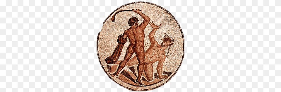 Theseus Killing The Minotaur Mosaic, Art, Tile, Accessories, Tapestry Free Png