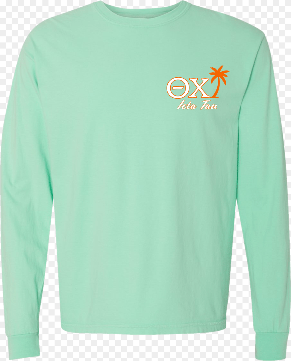 Theta Chi Spring 18 Ls Mint Front Long Sleeved T Shirt, Clothing, Long Sleeve, Sleeve, T-shirt Png Image