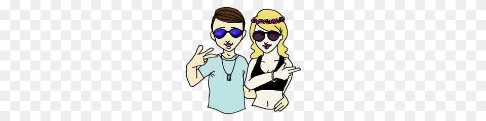 They Are Party People Line Stickers Line Store, Accessories, Sunglasses, Baby, Person Free Transparent Png