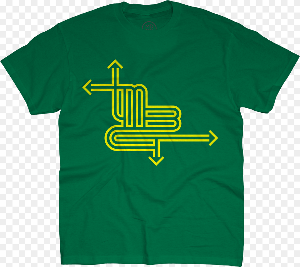 They Might Be Giants Arrow Logo On Unisex Kelly Green Tshirt Active Shirt, Clothing, T-shirt Free Png