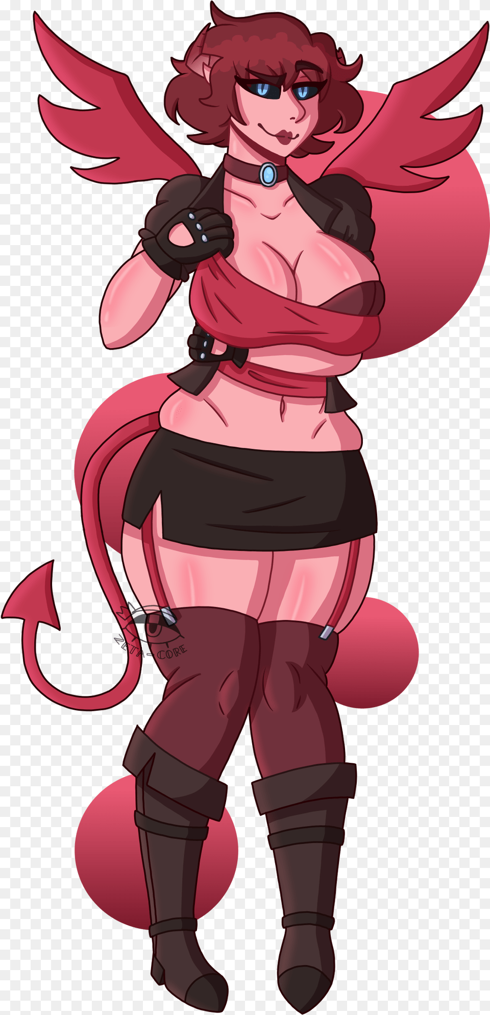 Thicc Demon Anime Girl Thicc Demon Girl, Book, Comics, Publication, Person Free Png