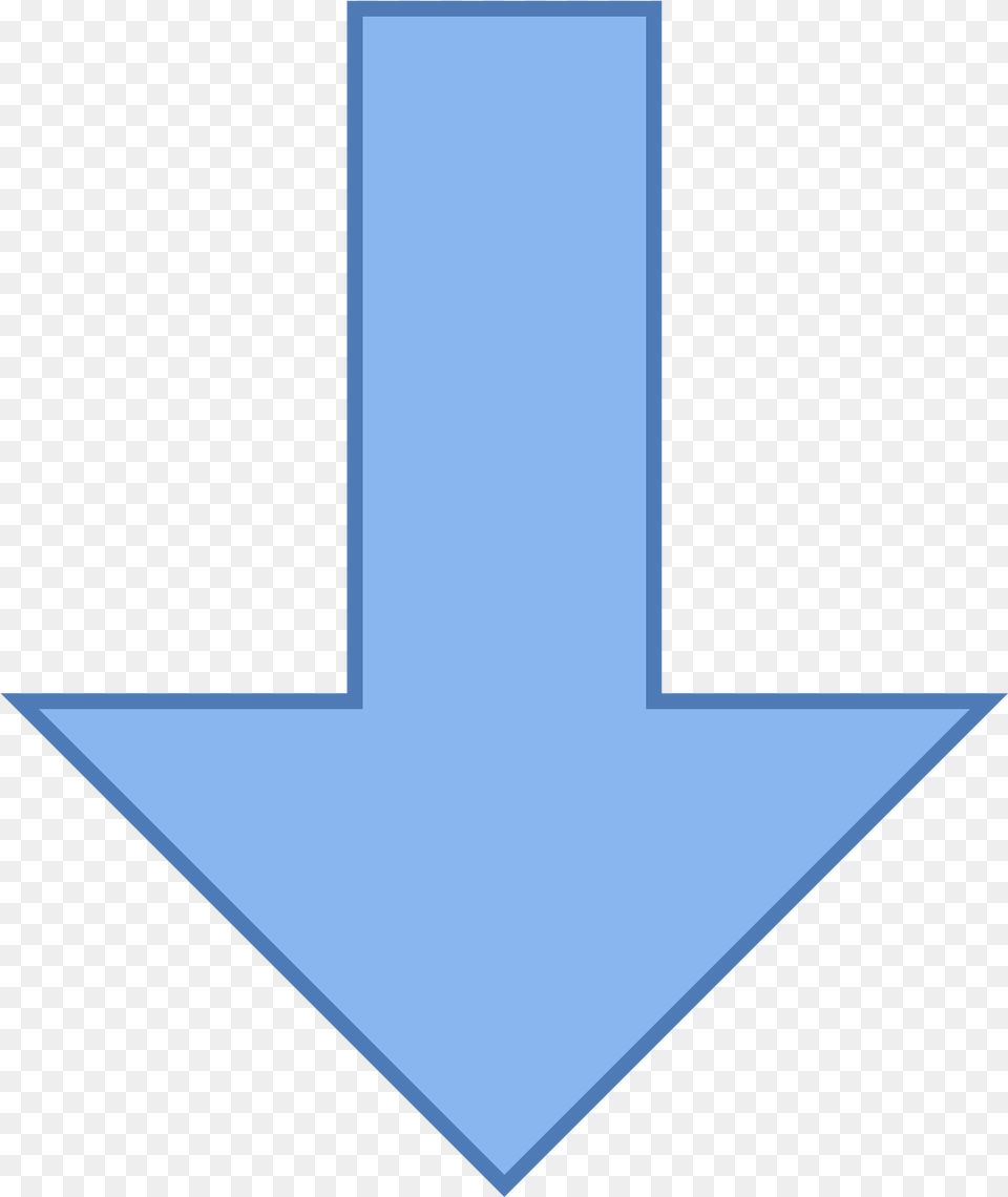 Thick Arrow Pointing Down Icon Blue Arrow Pointing Down, Symbol Free Png Download