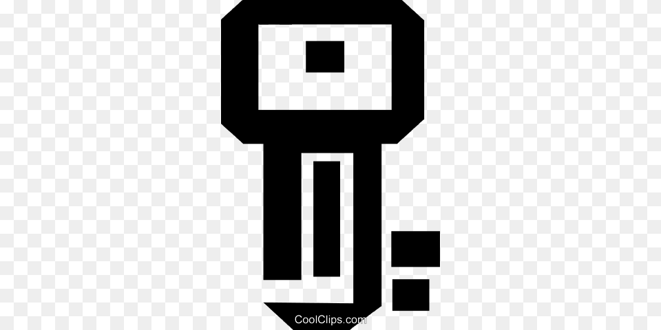 Thick Black Line Skeleton Key Royalty Vector Clip Art Free Png