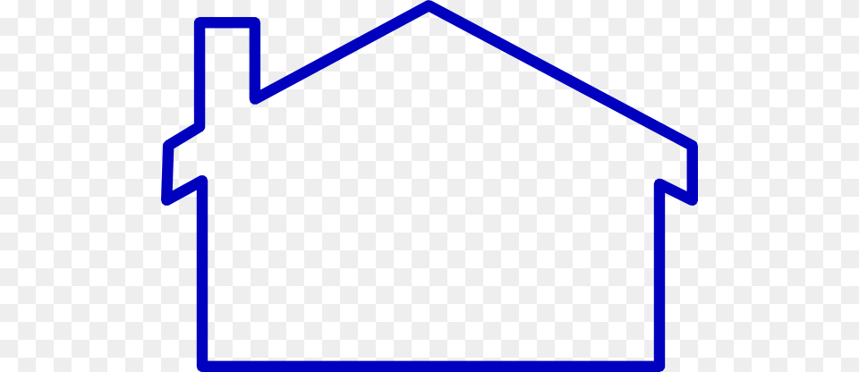 Thick Blue Line House Clip Art, Nature, Outdoors, White Board Png