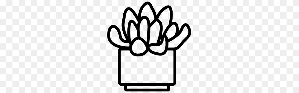 Thick Cactus Outline Sticker, Plant, Potted Plant, Clothing, Glove Png