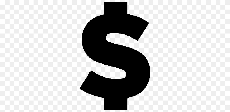 Thick Dollar Sign, Symbol, Number, Text, Cross Free Png