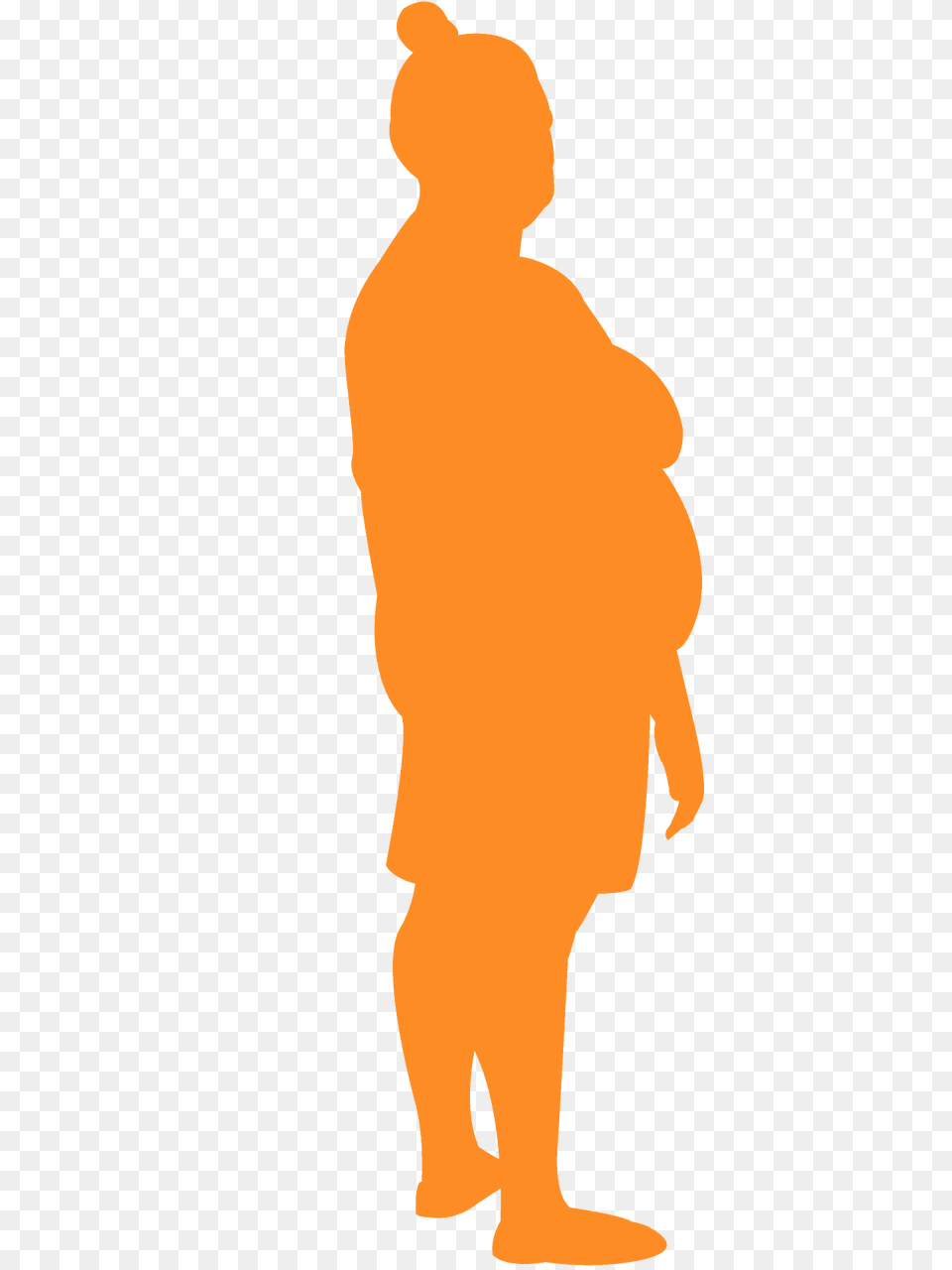 Thick Woman Silhouette, Adult, Male, Man, Person Png