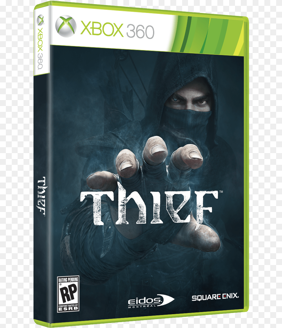 Thief Front 3d Xbox360 Box Esrb Thief, Publication, Book, Adult, Person Free Transparent Png
