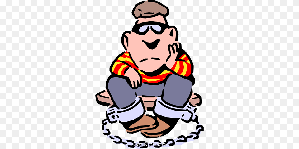 Thief In Prison Royalty Vector Clip Art Illustration, Baby, Person, Face, Head Png