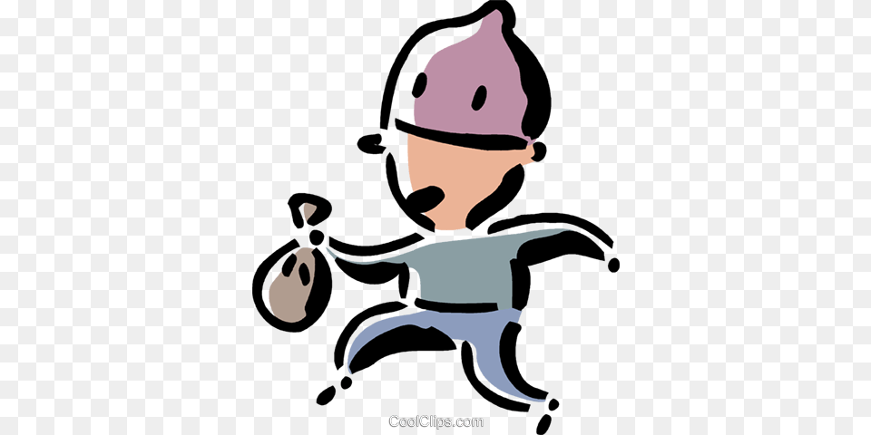 Thief Sneaking Away Royalty Vector Clip Art Illustration, Leisure Activities, Person, Sport, Swimming Png Image