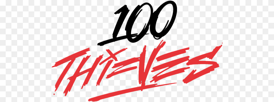 Thieves League Of Legends 100 Thieves Logo, Handwriting, Text, Light Png Image