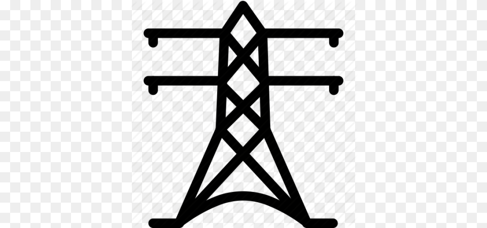Thin 0739 Electricity High Voltage Landline 512 Electricity Pole Icon, Cable, Electric Transmission Tower, Power Lines, Architecture Free Transparent Png