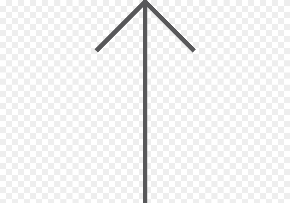 Thin Arrow Going Up, Cross, Symbol, Machine, Motor Free Png Download