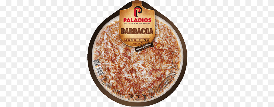 Thin Base Barbecue Pizza Palacios Alimentacion, Food, Advertisement, Qr Code, Dish Free Png