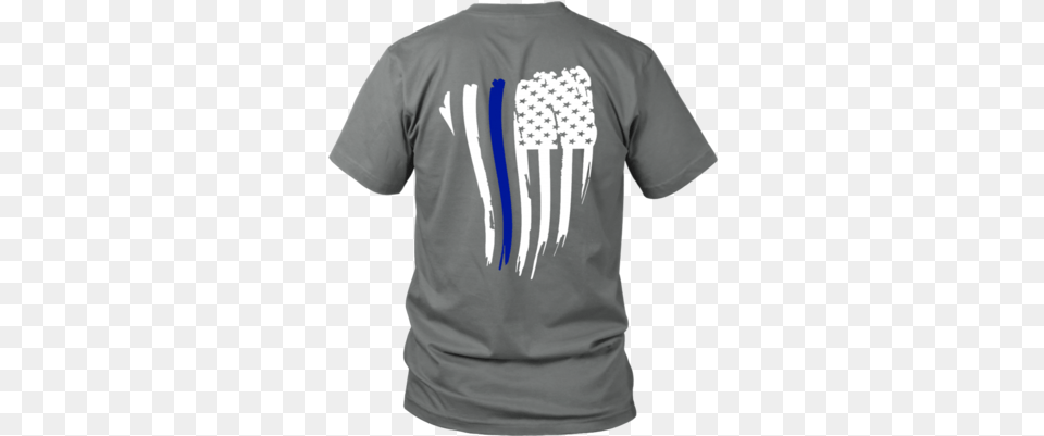 Thin Blue Line American Flag Shirt Tee Shirt Christ Warrior, Clothing, T-shirt, Brush, Device Png Image