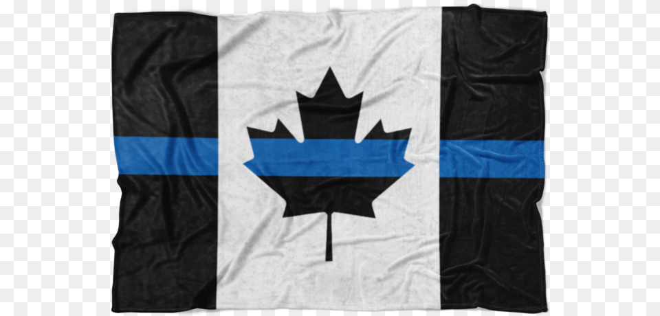 Thin Blue Line Canadian Flag Fleece Blanket Thin Blue Line Canada Flag, Leaf, Plant Free Png Download