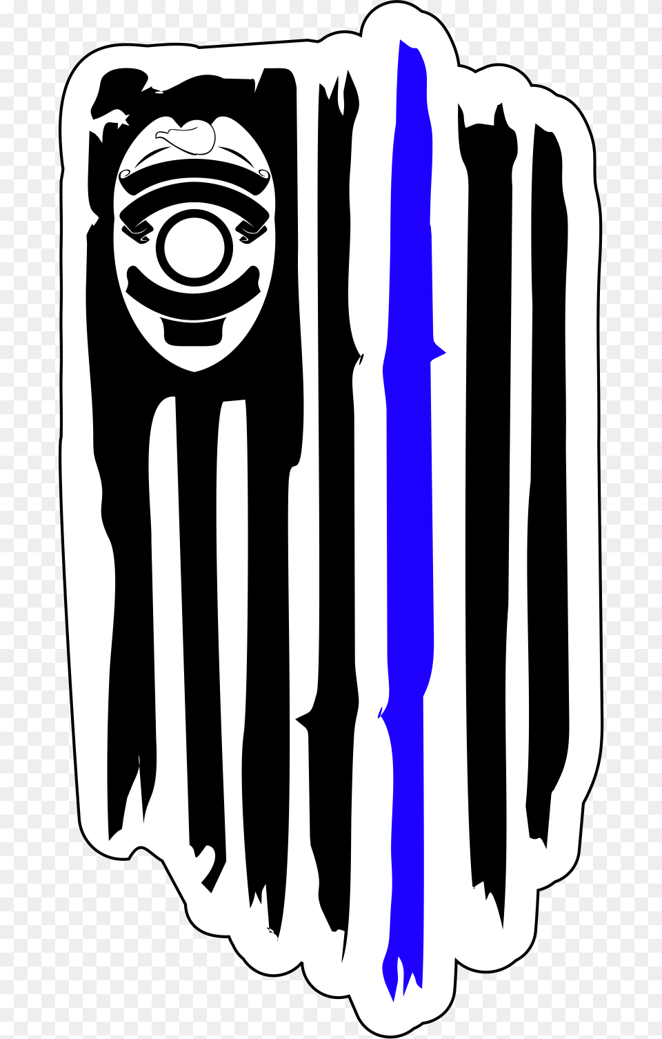 Thin Blue Line Flag Clipart, Stencil, Person, Face, Head Png