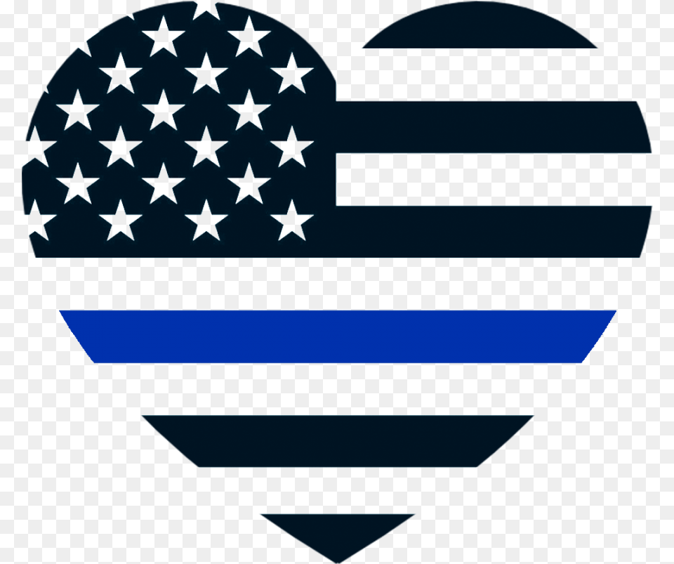 Thin Blue Line Flag Heart Clipart Thin Blue Line Heart Free Transparent Png