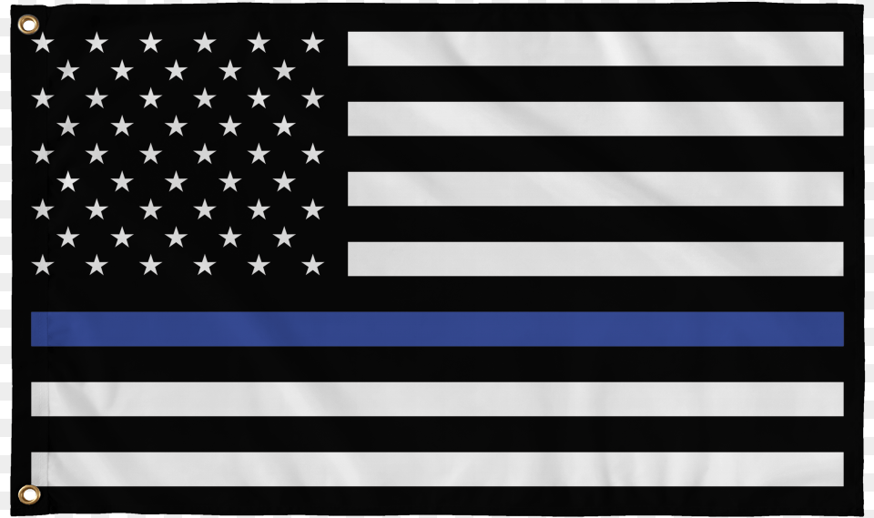Thin Blue Line Flag Police Black And Blue Flag, American Flag Free Png Download