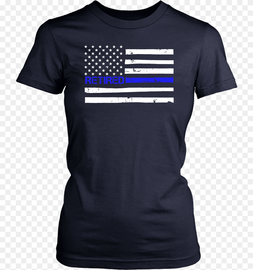 Thin Blue Line Flag Retired Shirts And Hoodiesquotclass Thin Blue Line Mom Shirts, Clothing, T-shirt, Shirt Png