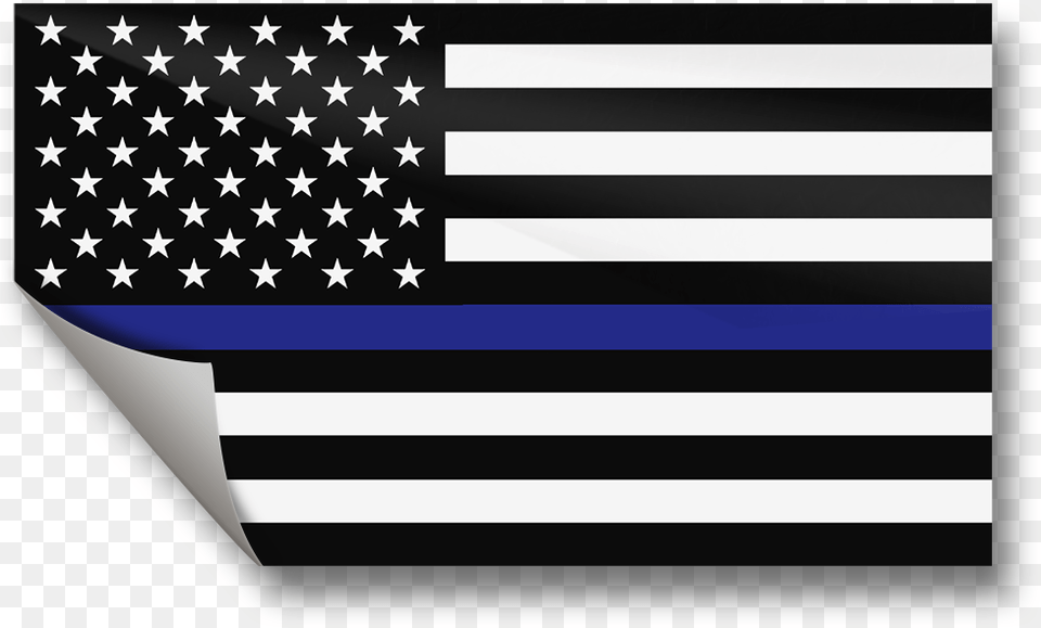 Thin Blue Line Flag Sticker Border Between France And Spain, American Flag Free Transparent Png