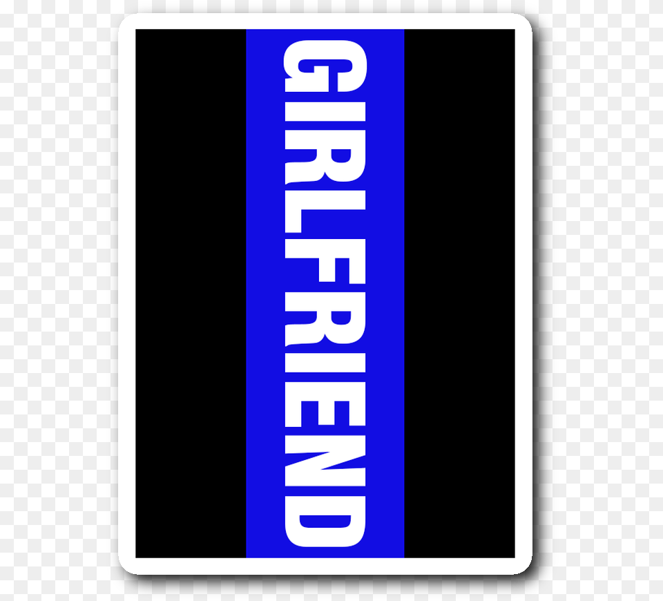 Thin Blue Line Girlfriend Decal Stickerclass Electric Blue, Logo, Text Free Png