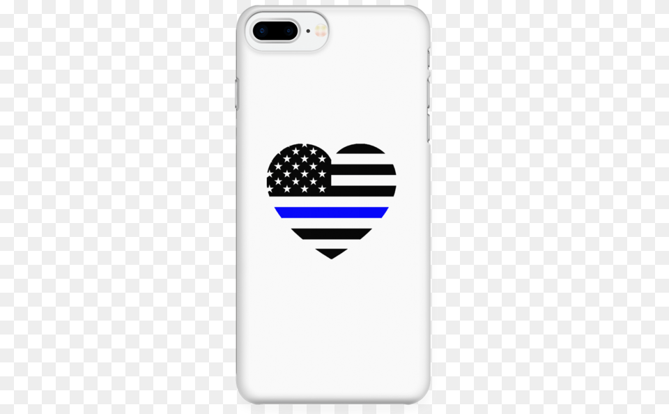 Thin Blue Line Heart Iphone Case 7 Plus 7s Plus Heart With Flag, Electronics, Mobile Phone, Phone Png Image