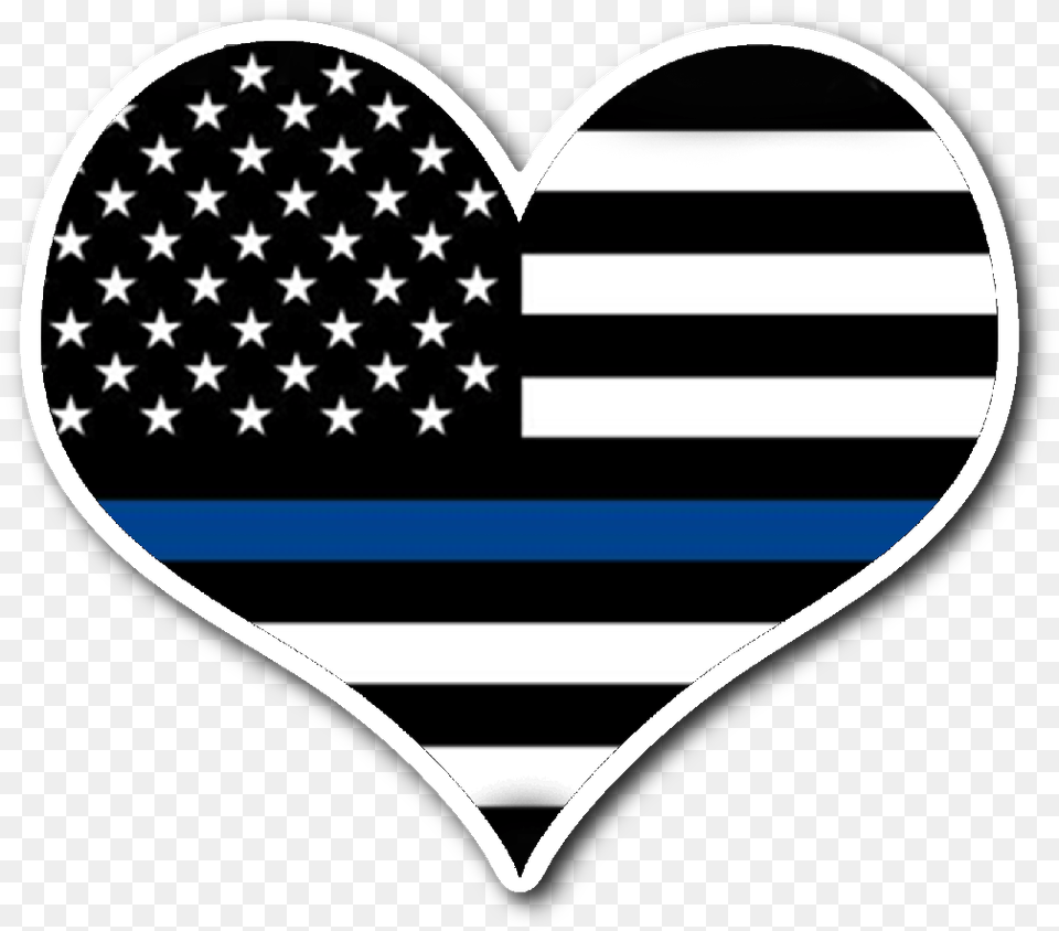 Thin Blue Line Heart Sticker Blue Lives Matter Svg Png