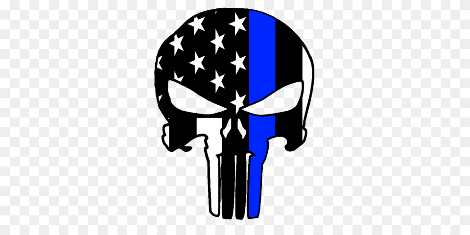 Thin Blue Line Punisher Drinkware, People, Person Png Image